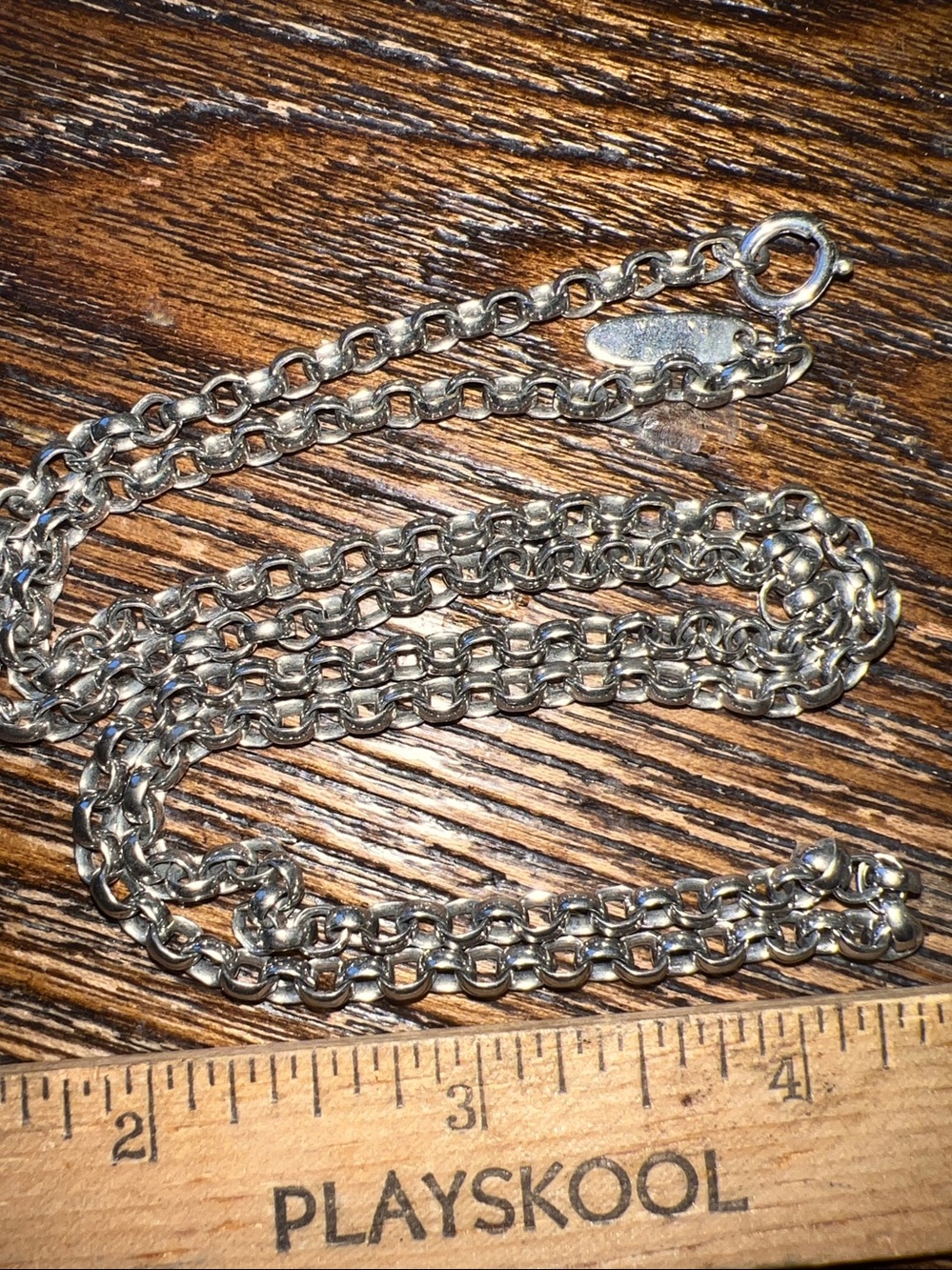 Vintage Whiting Davis necklace Silver plated 24”